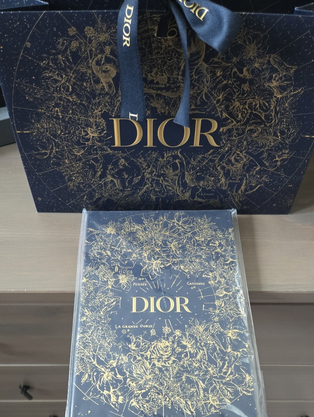 New DIOR Journal book... Most beautiful blue & gold details & Matching DIOR Bag